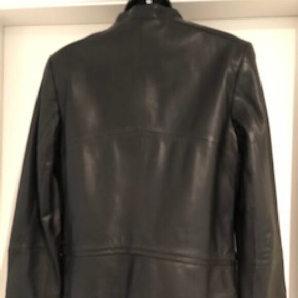 Lamarque Collection 264Ariel Lined 100% Leather Jacket Black Size L NWOT - Picture 4 of 6